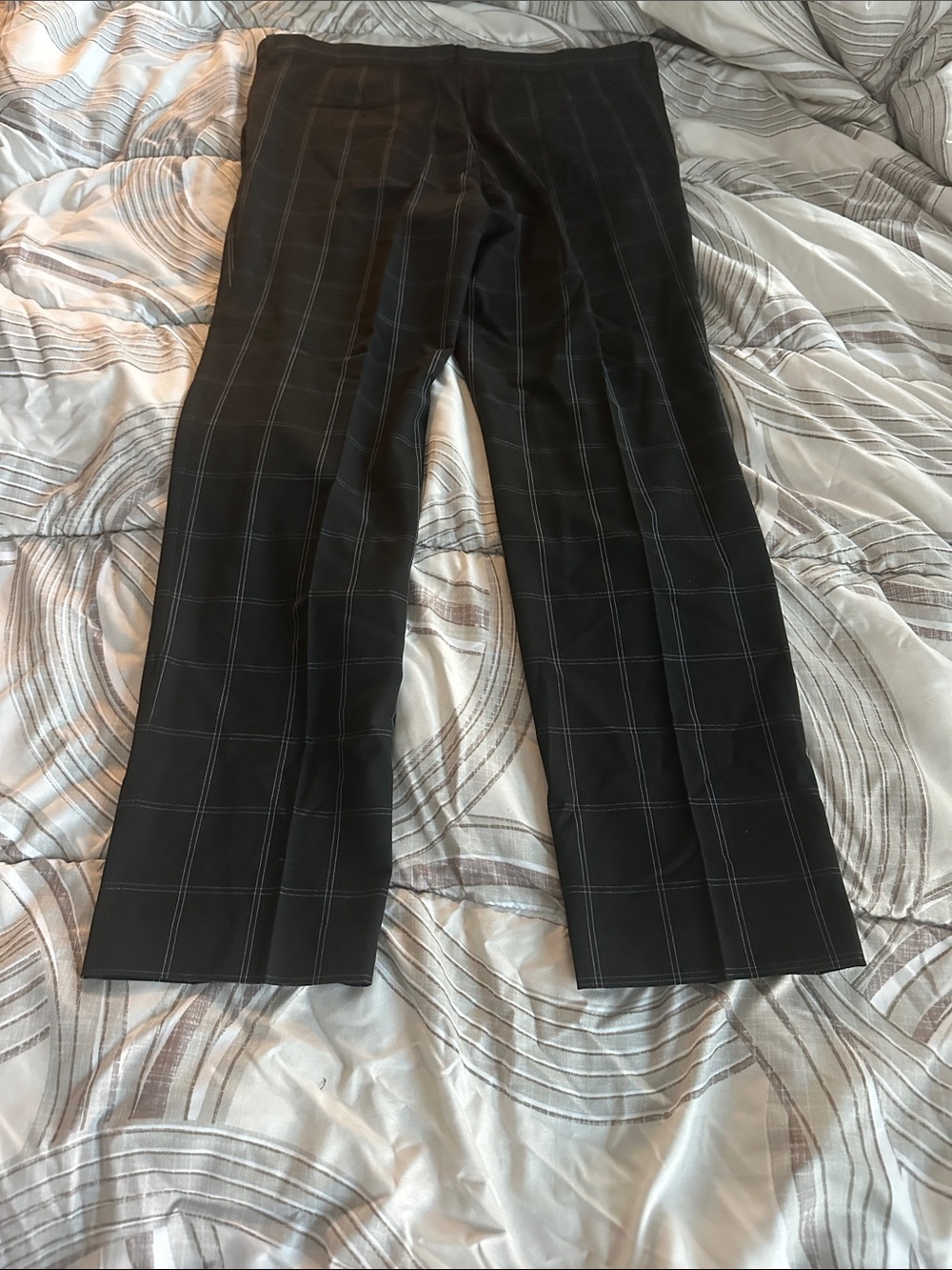 H&M Black Pinstripe Windowpane Dress Pants - Picture 2 of 2